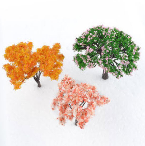 ต้นไม้ สูง 5 - 7 ซ.ม. / ชุด 3 ต้น (3 สี)