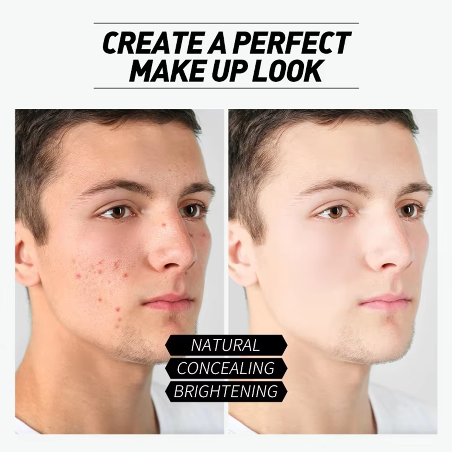 Beautify Skin Men’s Clear Nude Makeup Facial Cream 50g ครีมโทนอัพรองพื้นเนื้องบางเบาสำหรับผิวหน้าผู้ชายเพื่อผิวเนียนใสดูดีตลอดวัน