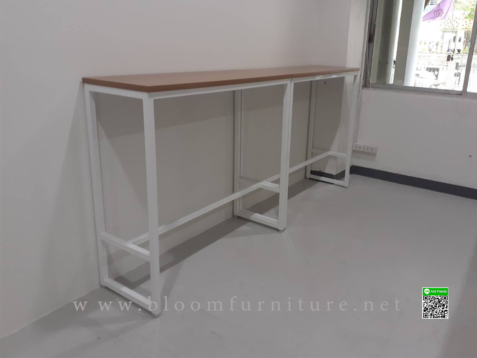 โต๊ะบาร์สูงโครงขาเหล็ก สินค้าสั่งผลิต เลือกสี และ ขนาดได้ตามพื้นที่ใช้งาน