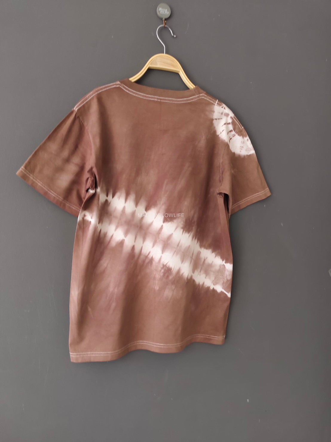 เสื้อยืดผู้ใหญ่ มัดย้อมสีน้ำตาล Size : XS S M L XL 2XL 3XL 4XL 5XL