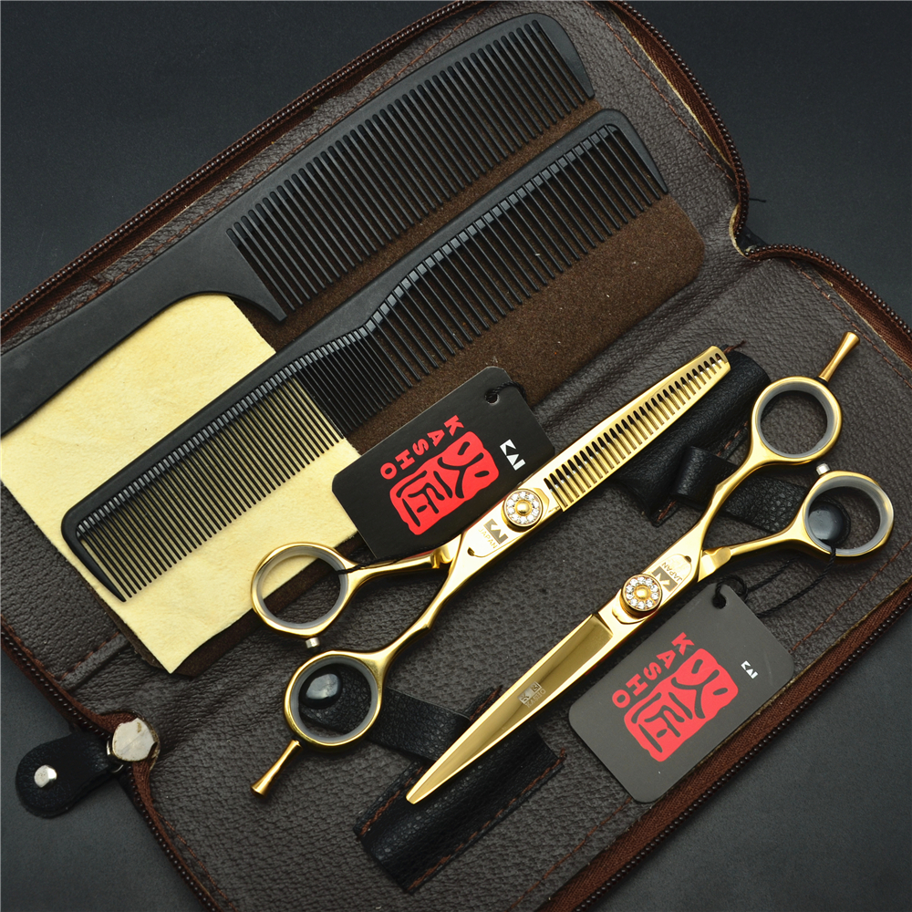 SET กรรไกรตัดผม-ซอยผม Kasho Gold Special 6 นิ้ว