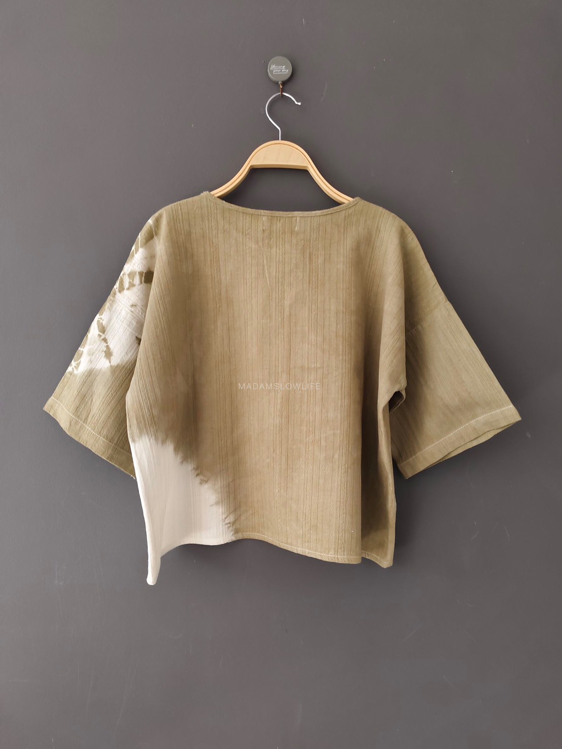 เสื้อผูกโบว์ด้านหน้าสไตล์ญี่ปุ่น Size:F มีสีคราม เขียว น้ำตาล