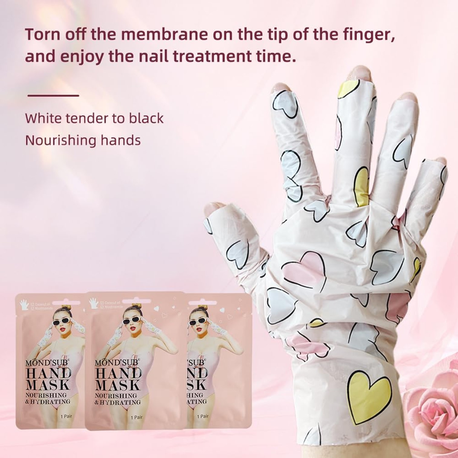 Mond’Sub Hand Mask Brighten&Moisturizing 3Pack ผลิตภัณฑ์มาส์คบำรุงผิวเนียนนุ่มกระจ่างใสสำหรับฝ่ามือสูตรพิเศษจากต่างประเทศของแท้พร้อมส่ง