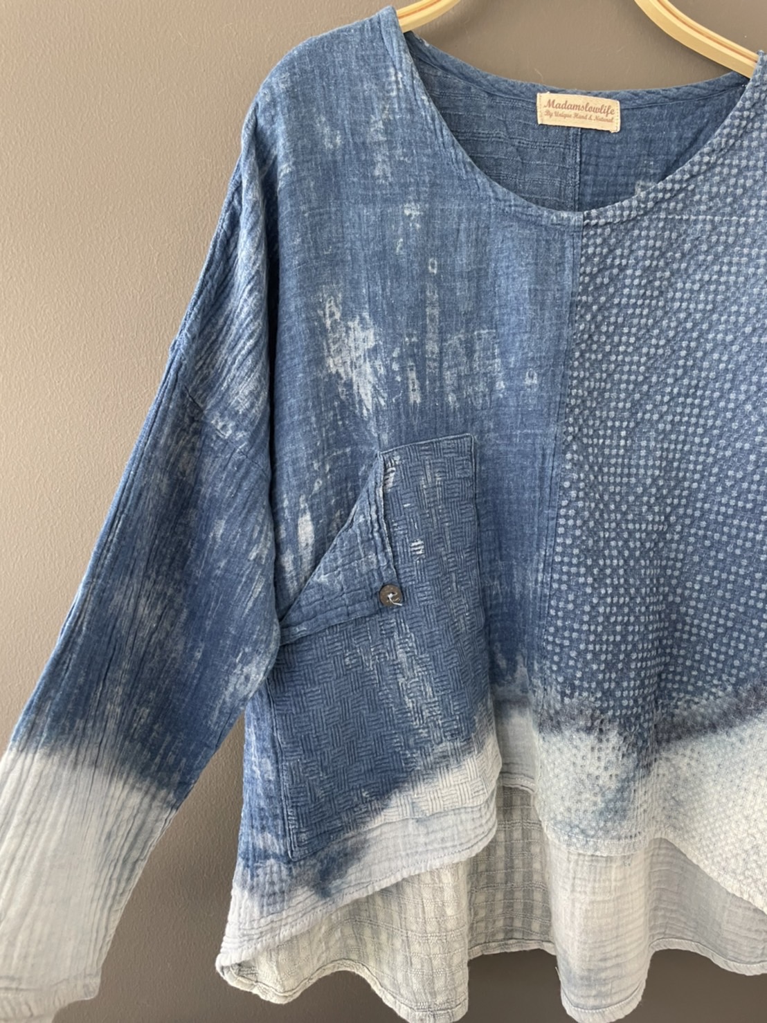 เสื้อยืดผู้ใหญ่ผ้าคอตตอน100%มัดย้อมสีปลอดสารพิษ Size:F