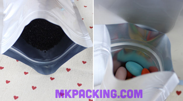 ถุงฟอยด์เงินทึบ ซิปล็อค ตั้งไม่ได้ ขนาด 8.5*14 ซม.