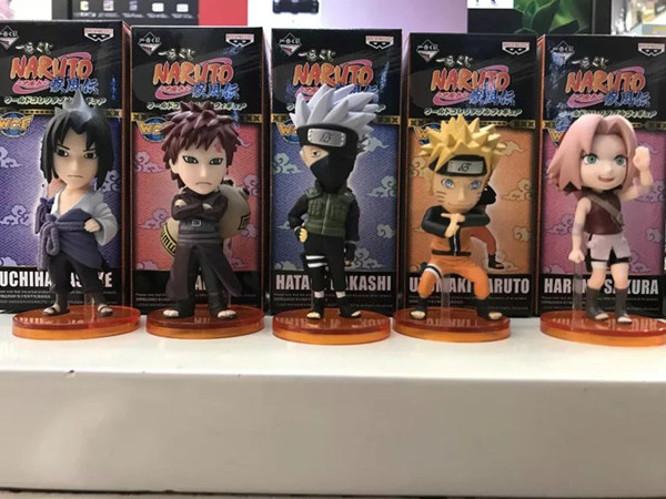 นารูโตะ 5ตัว ฐานส้ม มีกล่อง