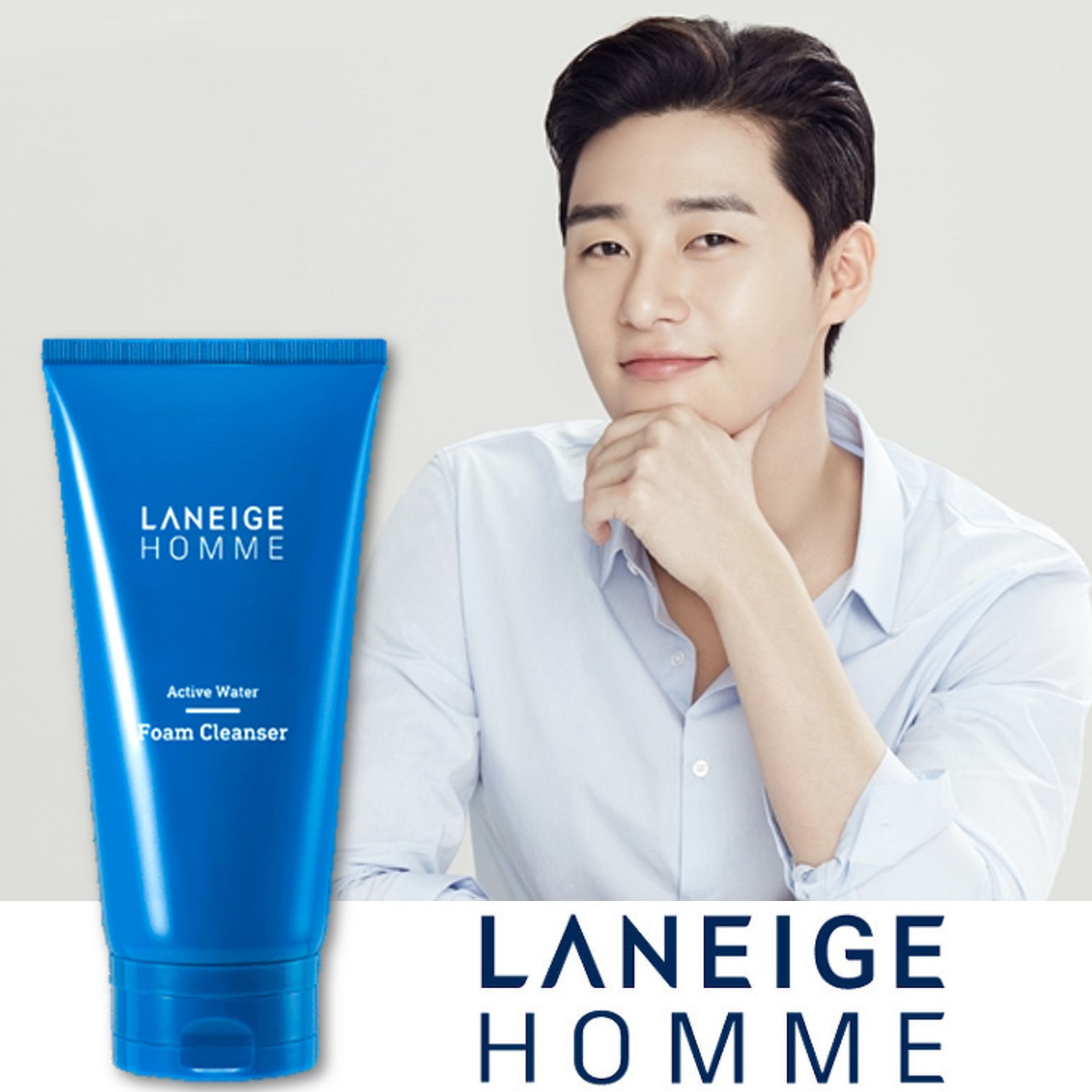Laneige Homme Active Water Foam Cleanser 150ml คลีนซิ่งโฟมล้างหน้าสูตรพิเศษสำหรับผู้ชายจากเกาหลี