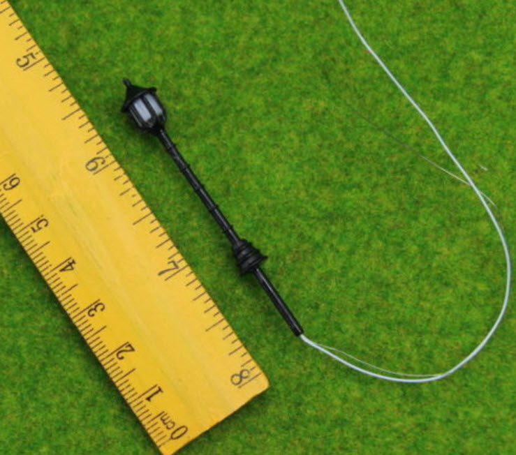 เสาไฟโคมเดี่ยวสีดำ 5 ต้น ขนาด 6 ซ.ม.