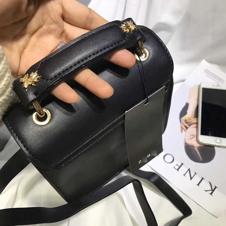 Zara Metallic Bug Detail Crossbody Bag