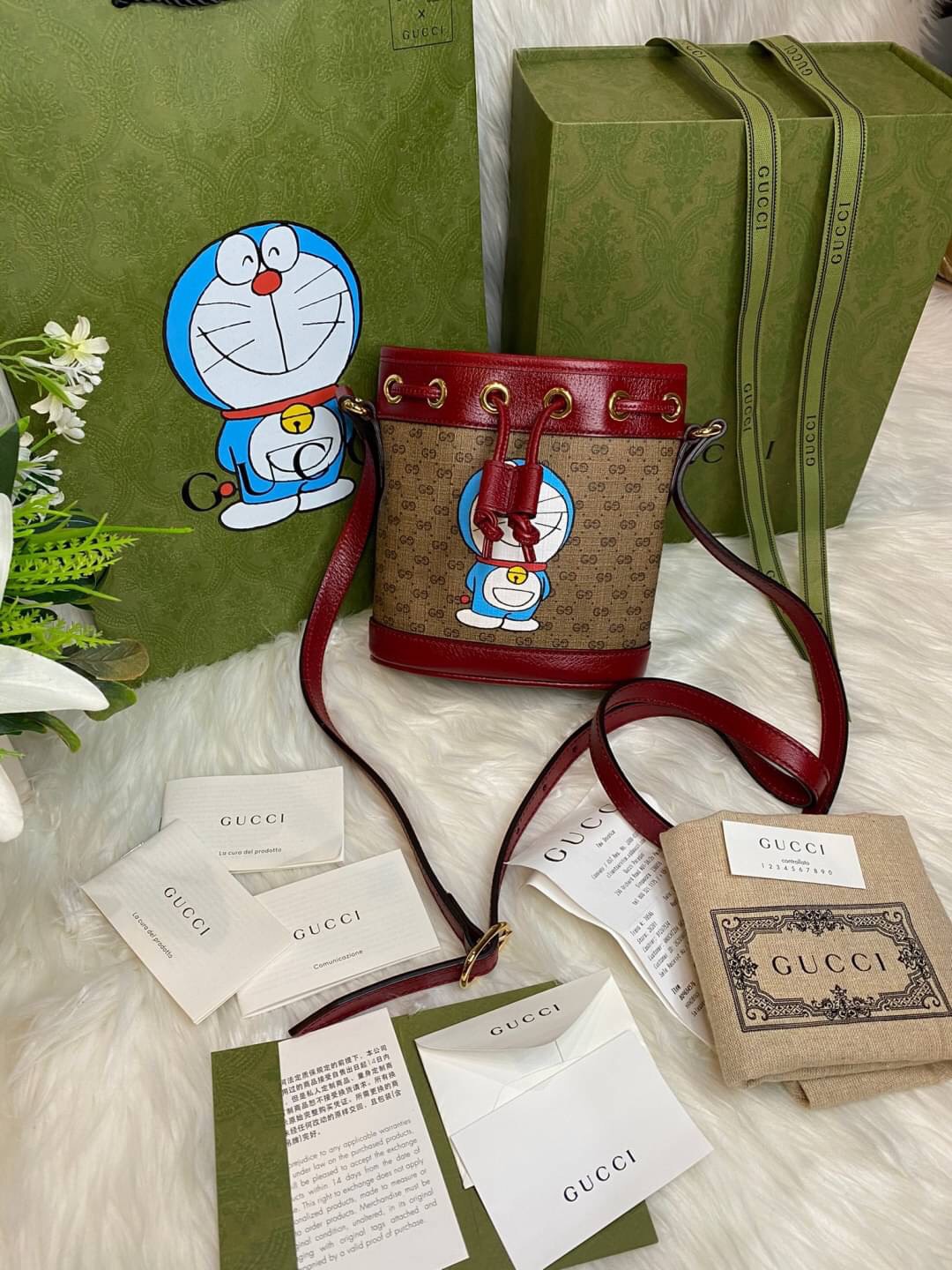 Gucci Doraemon x Mini Bucket Bag