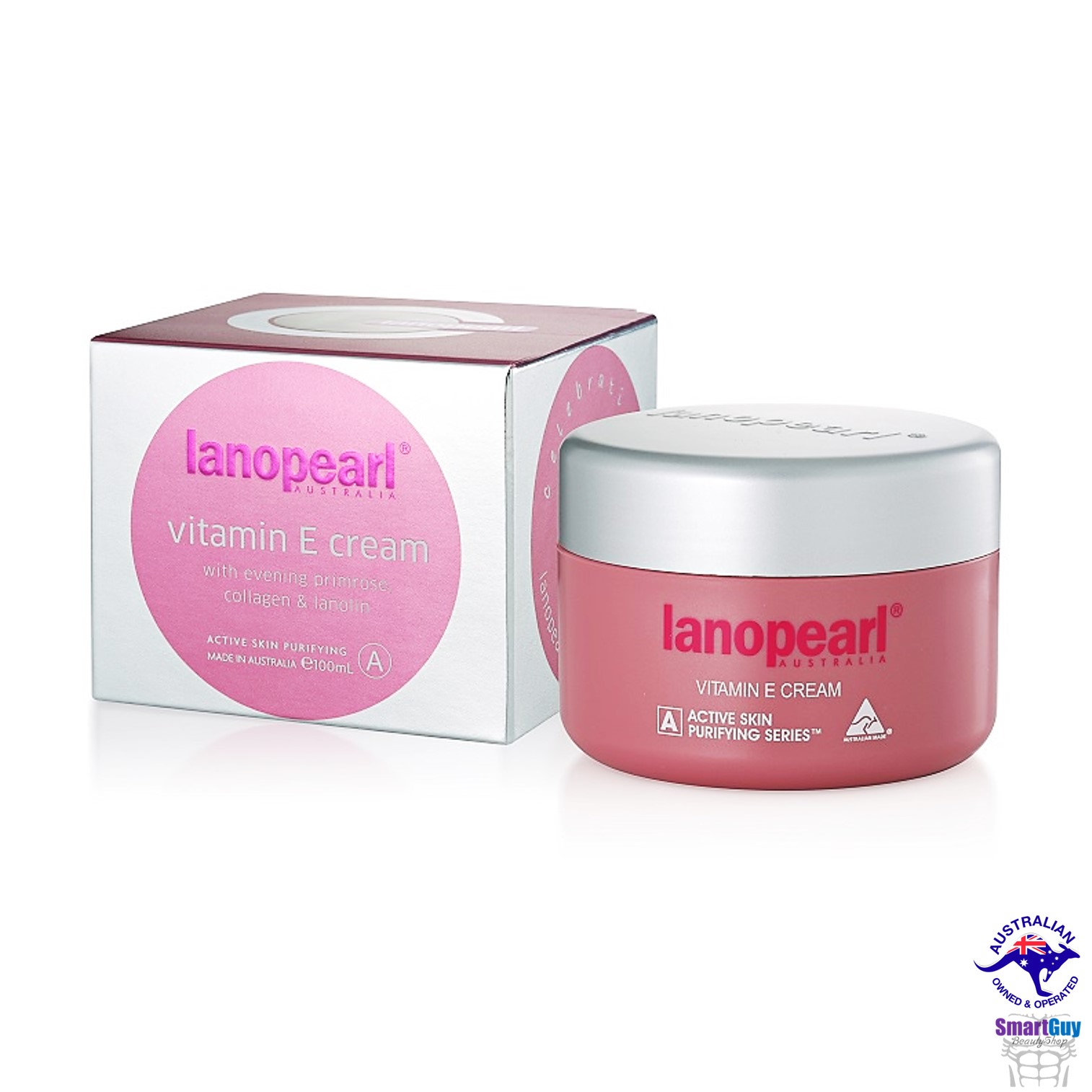 Lanopearl Vitamin E Cream With Evening Primrose Collagen & Lanolin 100ml. ครีมรกแกะผสมคอลลาเจนและวิตามินสารสกัดธรรมชาติช่วยลดริ้วรอยปรับผิวหน้าตึงกระชับกระจ่างใสย้อนวัยผิวหน้าสูตรเข้มข้นสินค้านำเข้ารับประกันของแท้จากออสเตรเลีย