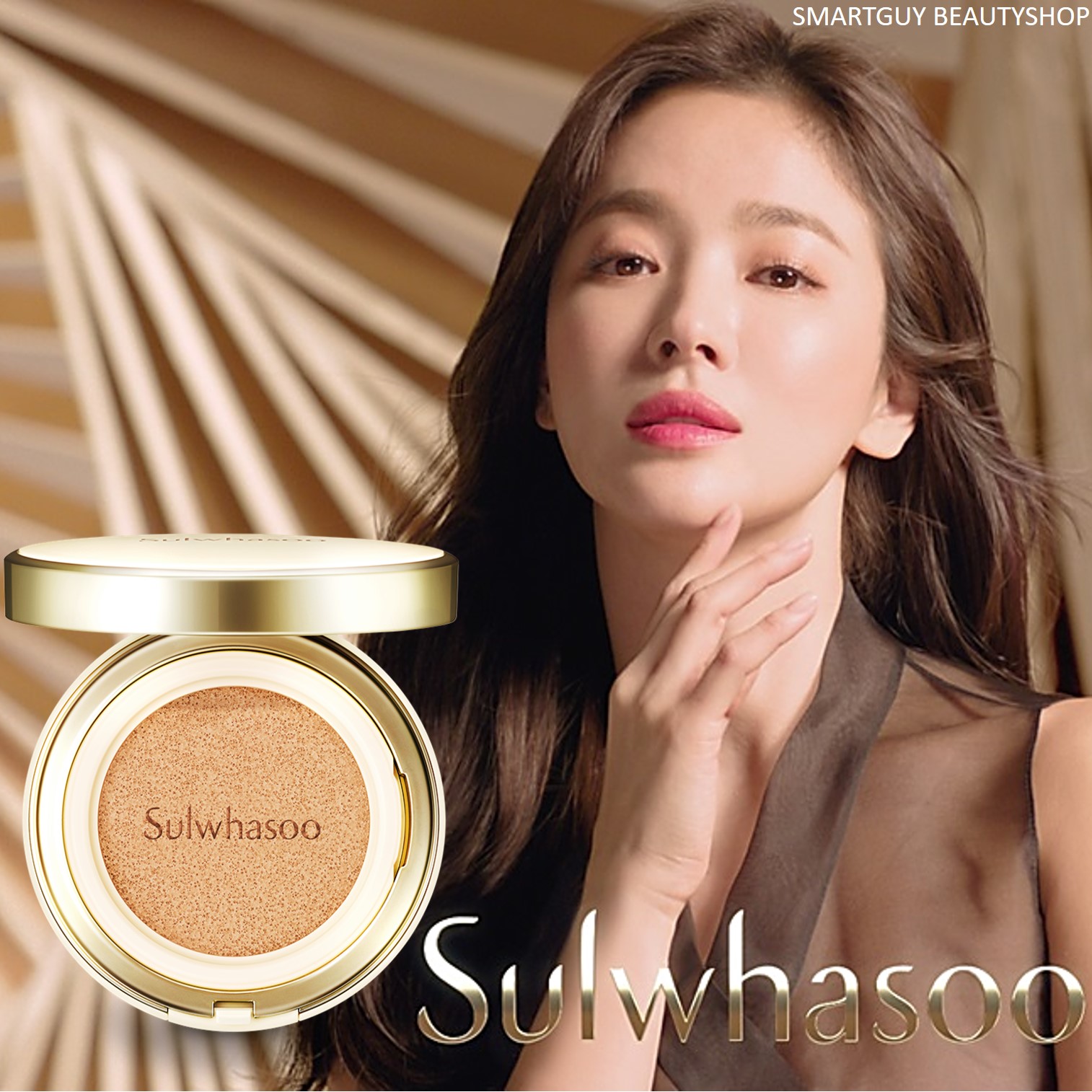 Sulwhasoo Perfecting Cushion No.13 30g ครีมรองพื้นจากเกาหลีสูตรบางเบาเพื่อผิวหน้าแลดูกระจ่างใสเป็นธรรมชาติ