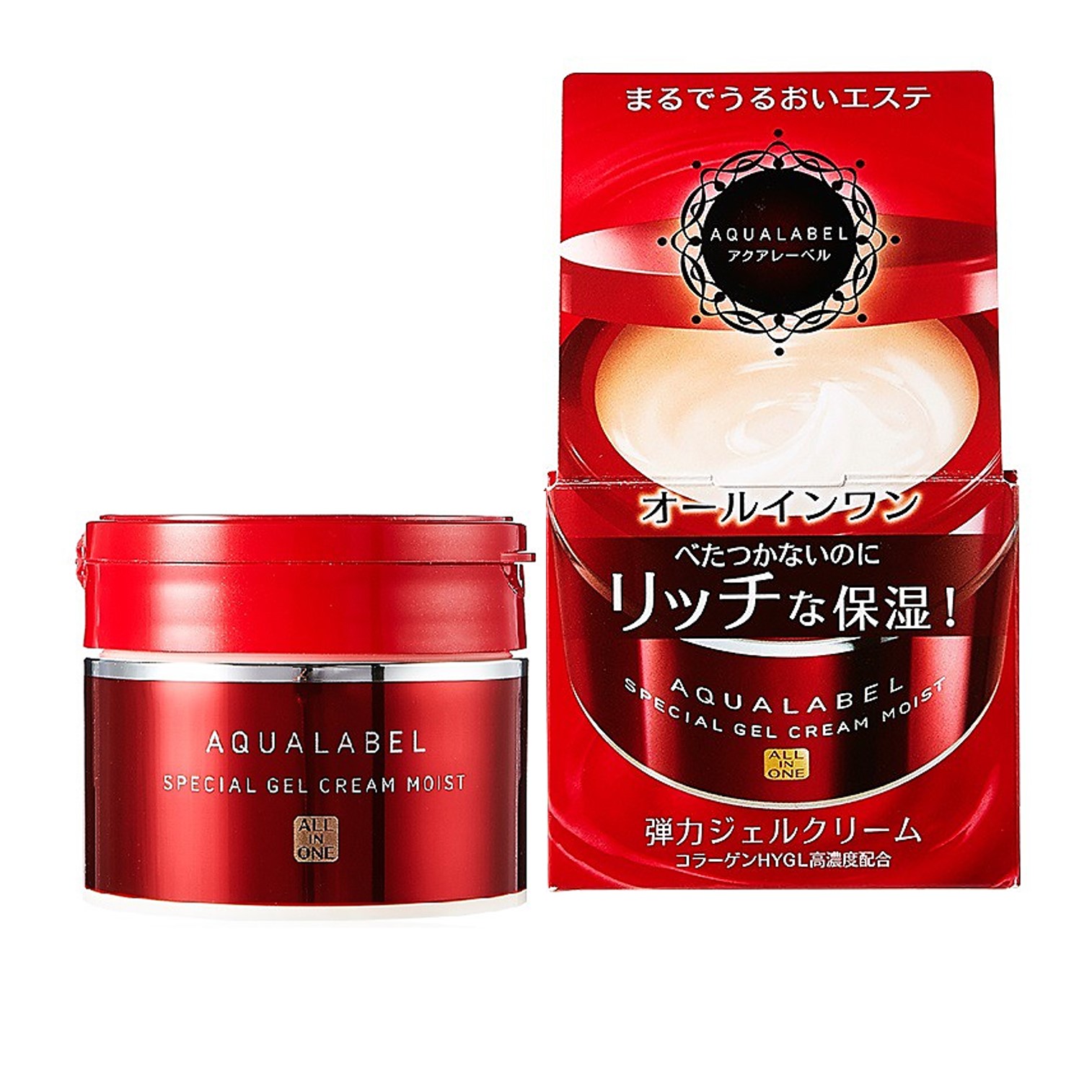 Shiseido Aqua Label All In One Special Gel Cream Moist 90ml ครีมเจลบำรุงผิวหน้าประสิทธิภาพสูงช่วยลดเลือนริ้วรอยผิวกระจ่างใสจากญี่ปุ่น