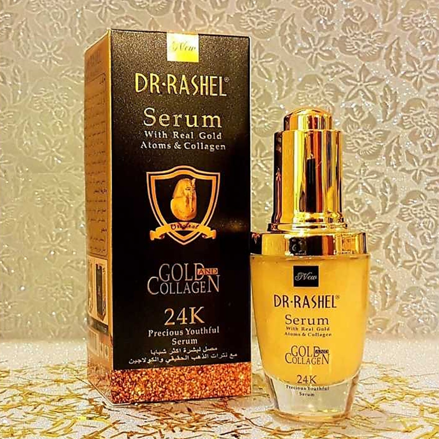 Dr.Rashel 24K Gold Collagen Serum 50ml เซรั่มบำรุงผิวหน้าสูตรพรีเมี่ยมจากส่วนผสมทองคำและคอลลาเจนสินค้าของแท้พร้อมส่ง