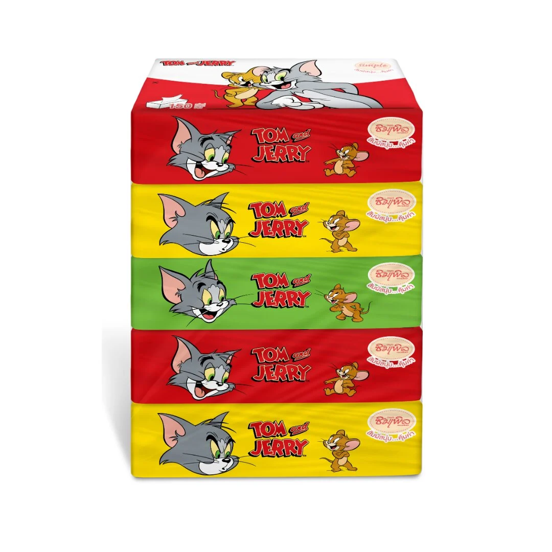 กระดาษเช็ดหน้า ซิมเพิล ลาย Tom&Jerry