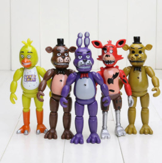 โมเดล Five Nights มีแสง ขนาด 6 นิ้ว ครบชุด 5 ตัว