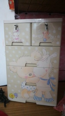 ลิ้นชักเก็บของ/ตู้เสื้อผ้าการ์ตูน 5 ชั้น