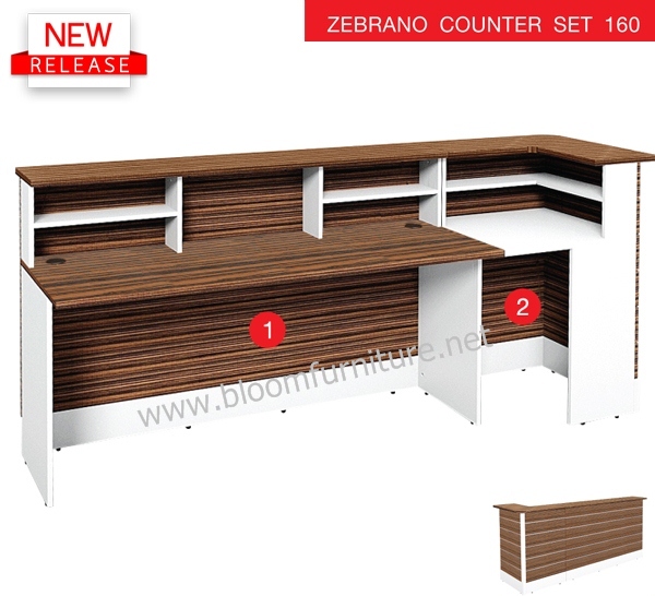 โต๊ะเคาเตอร์ Zebrano SET 1-160 ขนาด W 230 x D 70 x H 107 CM.