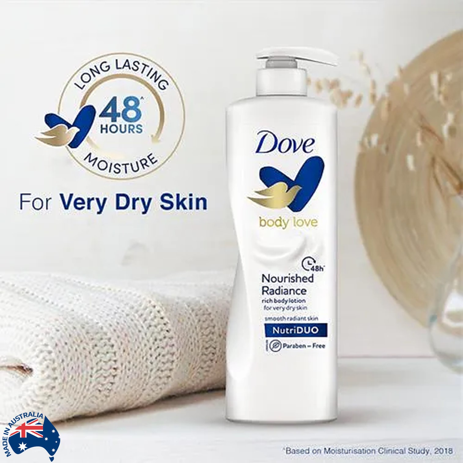 Dove Body Love Nutri Duo Body Lotion 48hrs Long-Lasting Moisturization 400ml โลชั่นบำรุงผิวกายสูตรพิเศษใหม่ล่าสุดสินค้านำเข้าจากออสเตรเลียพร้อมส่ง