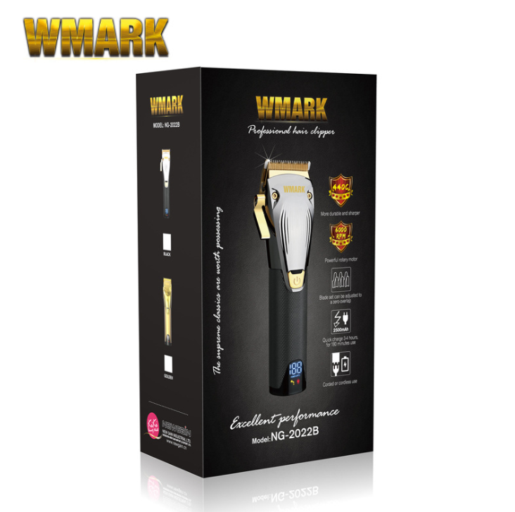 WMARK LCD High-Power ร้านทำผมมืออาชีพ clipper