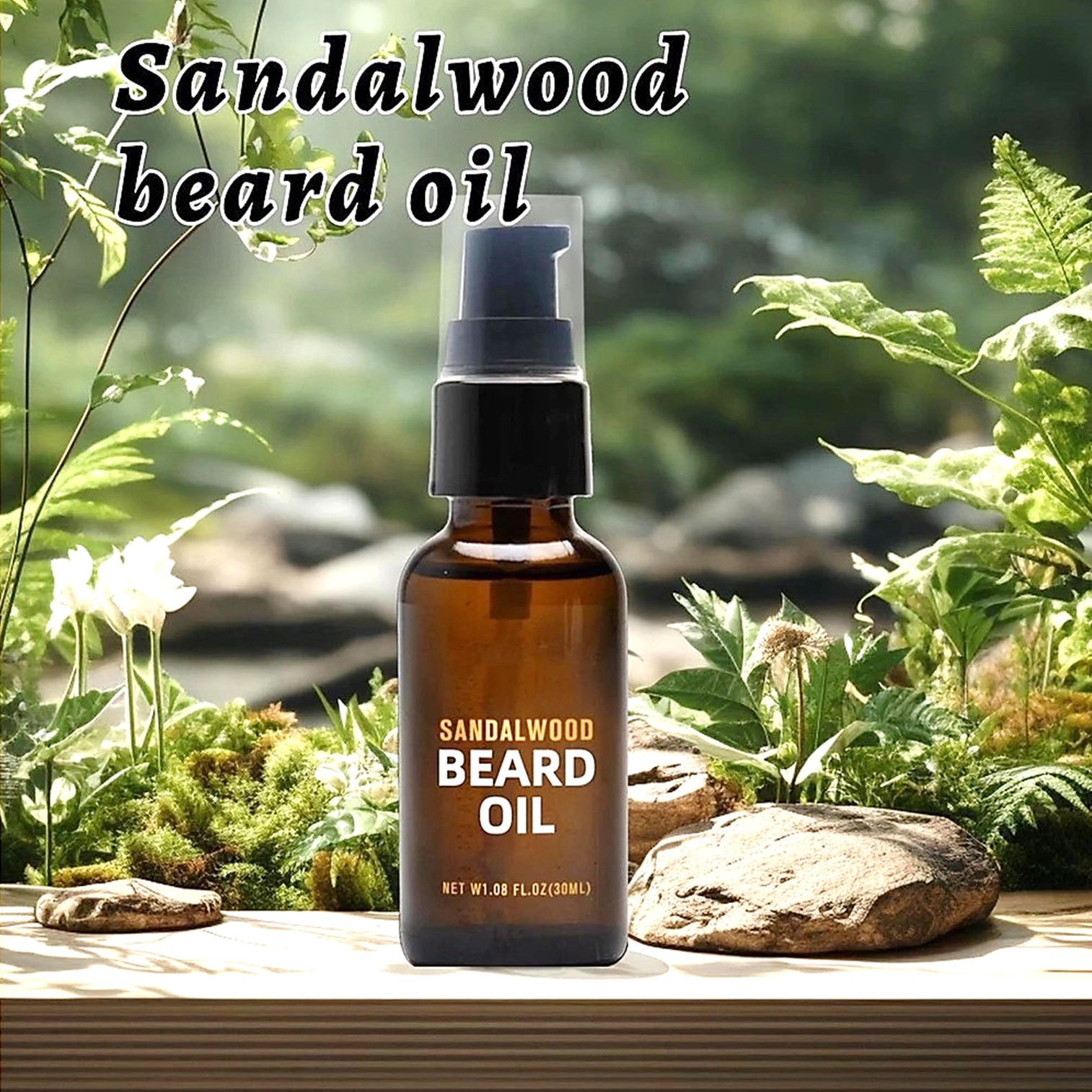 Yilest Sandalwood Beard Oil 30ml ผลิตภัณฑ์บำรุงหนวดเคราให้นุ่มลื่นน่าสัมผัสสินค้านำเข้าจากต่างประเทศของแท้พร้อมส่ง