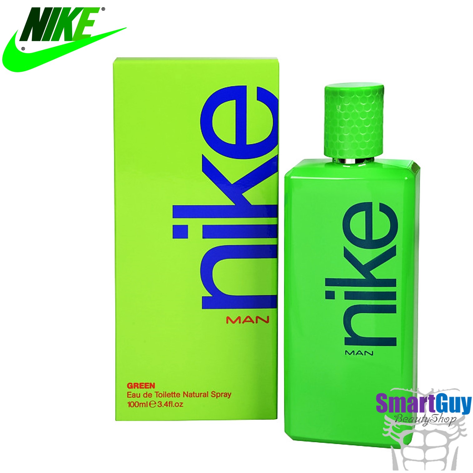 NIKE MAN Green Eau De Toilette Natural Spray 100ml. น้ำหอมลิขสิทธิ์แท้จากไนกี้สำหรับผู้ชายกลิ่นหอมเย็นสปอร์ตแมนผสานความเซ็กซี่น่าค้นหาชวนเข้ามาสัมผัสใกล้ๆ