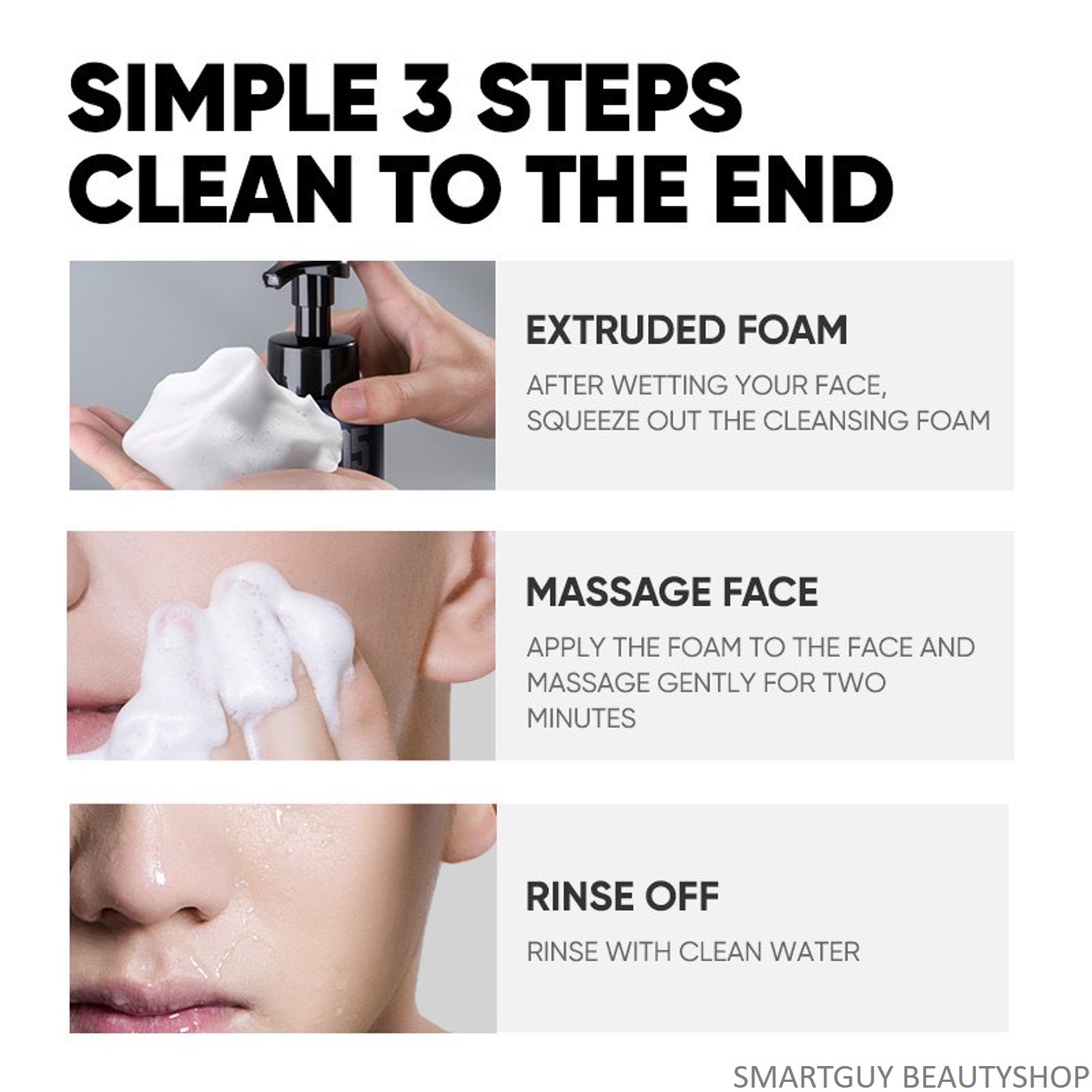 มูสโฟมเนื้อนุ่มทำความสะอาดผิวหน้าสูตรเย็นปรับผิวขาวใสย้อนวัยผิวหน้าสำหรับผู้ชาย BlueMan 05 Cleanser Men’s Cooling Mousse 180ml