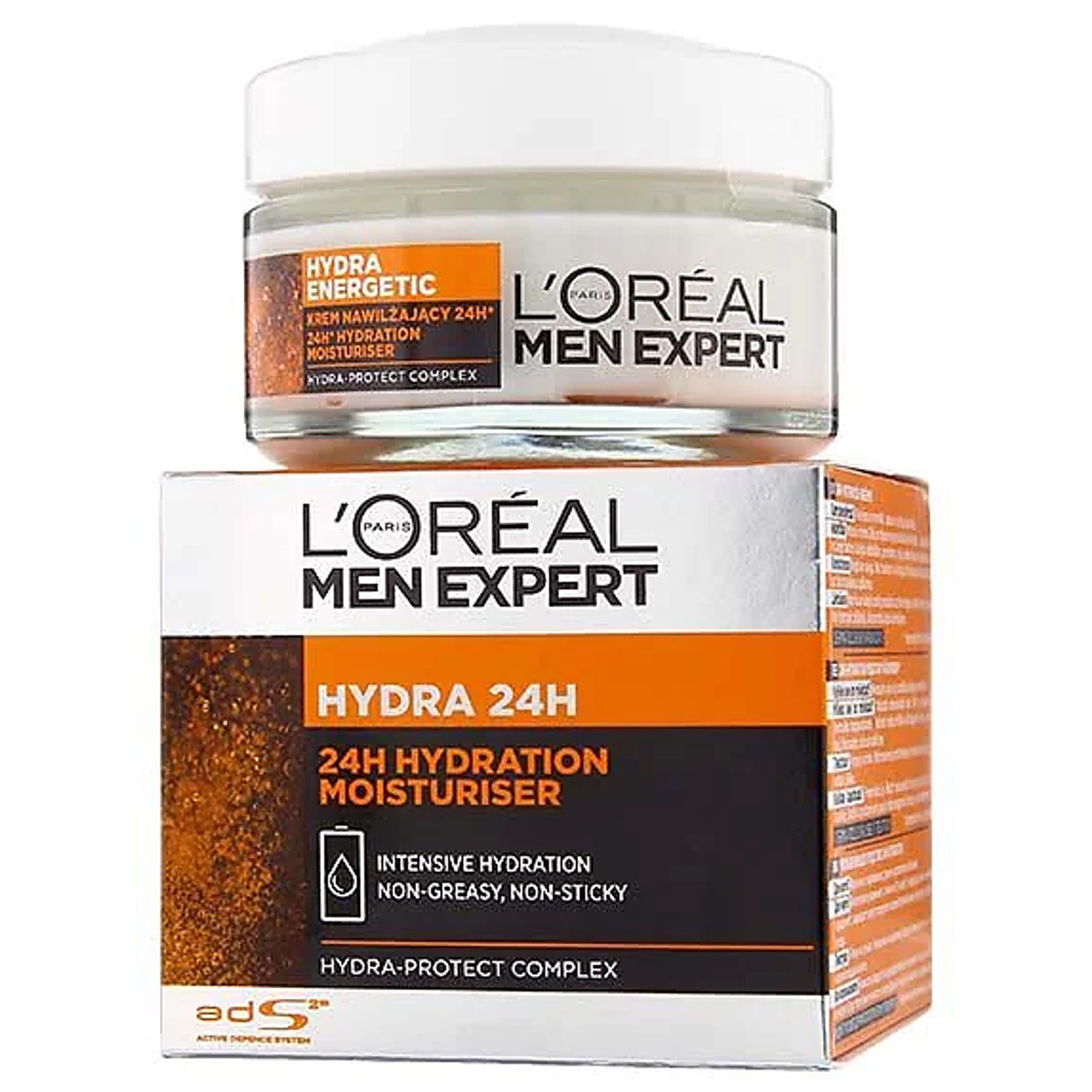 L'Oreal Paris Men Expert Hydro Energetic 24H Hydration Moisturiser 50ml ครีมมอยซ์เจอร์ไรเซอร์บำรุงผิวหน้าผู้ชายสูตรพิเศษปลุกผิวหน้าแลดูอ่อนกว่าวัย