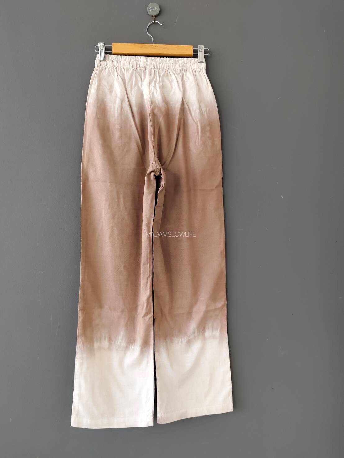 กางเกงขายาว มัดย้อมสีน้ำตาล Size: S M L XL