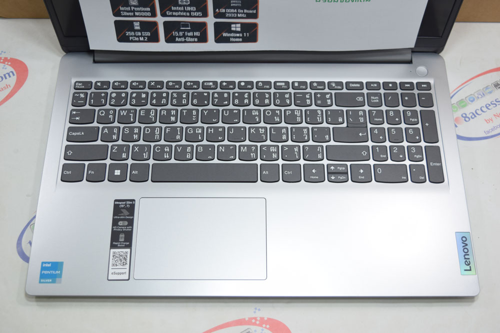 ของใหม่ ถูกกว่าห้าง Notebook Lenovo IdeaPad 1 จอ15.6 FHD Intel Silver Ram 4 SSD M.2 Win11 แท้