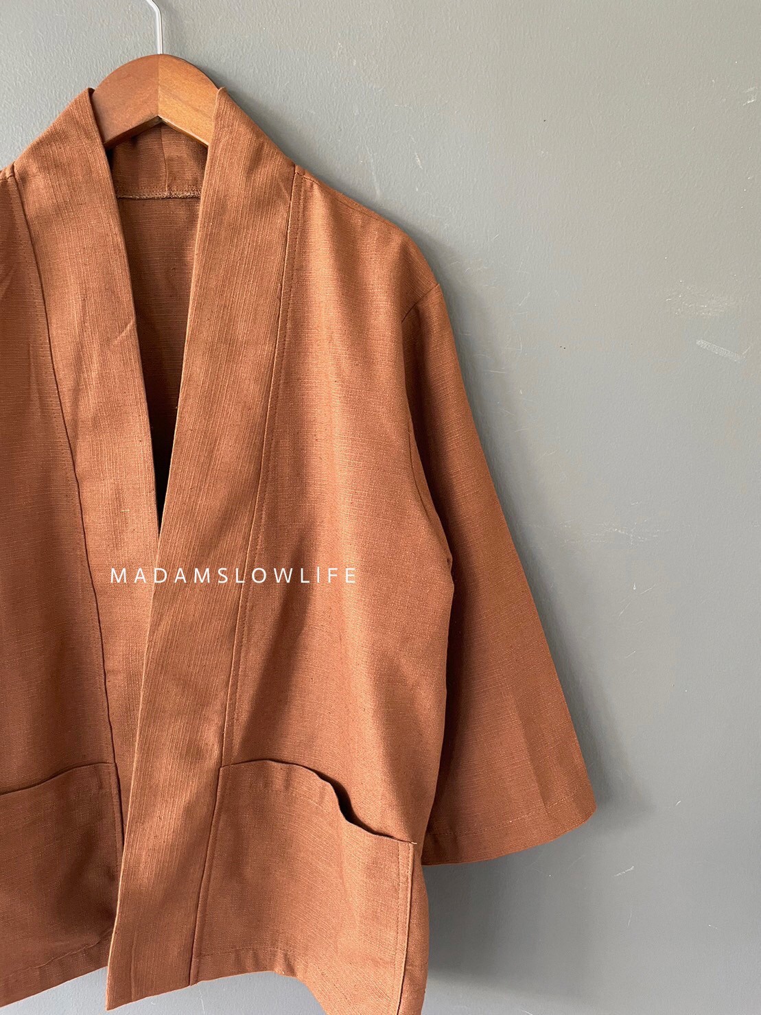 เสื้อคลุม คอตตอน ผ้าคอตตอนมีเทกเจอร์ Size:F