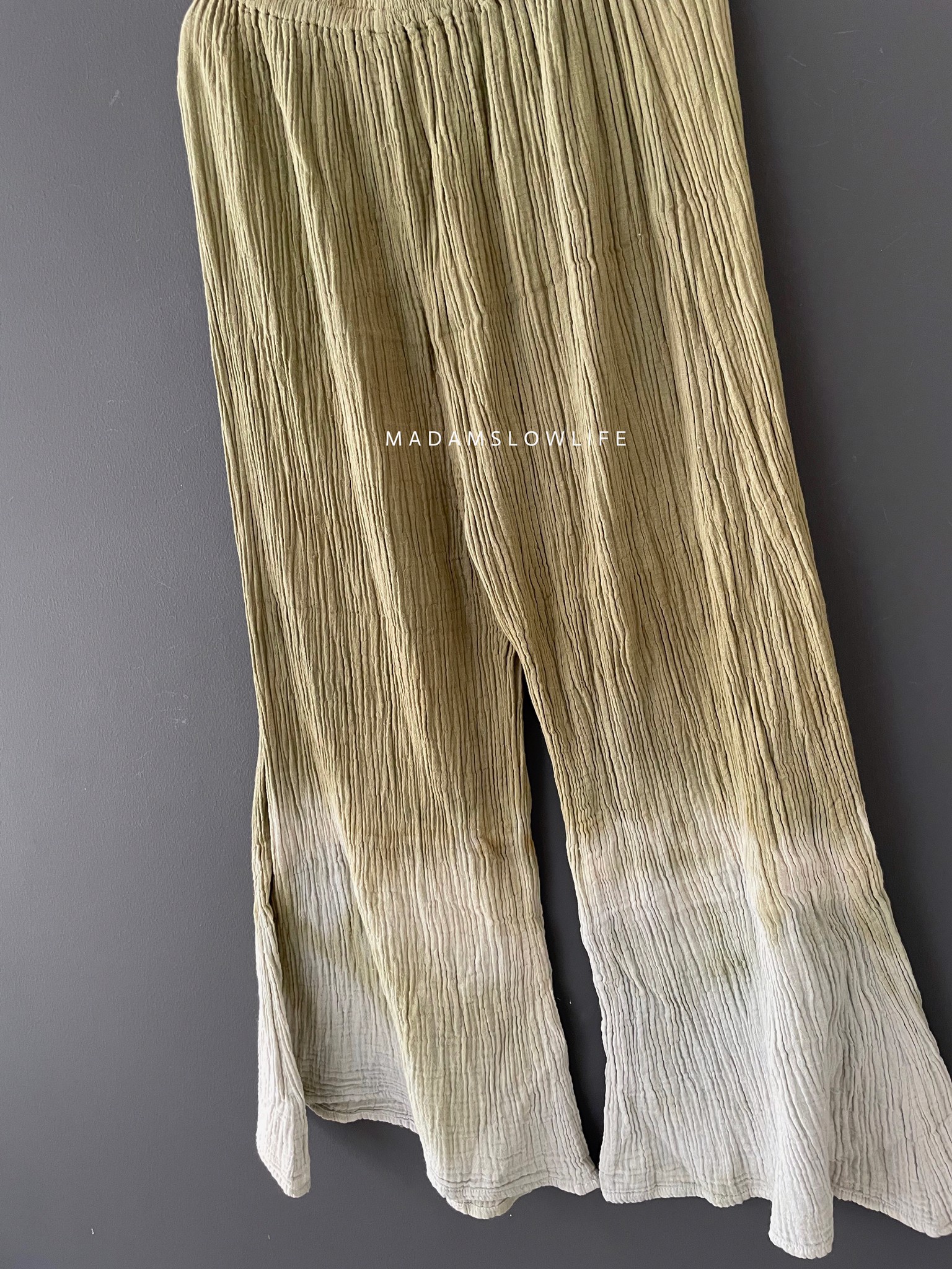 กางเกงขายาว มัดย้อมสีปลอดสารพิษ ฟรีไซต์