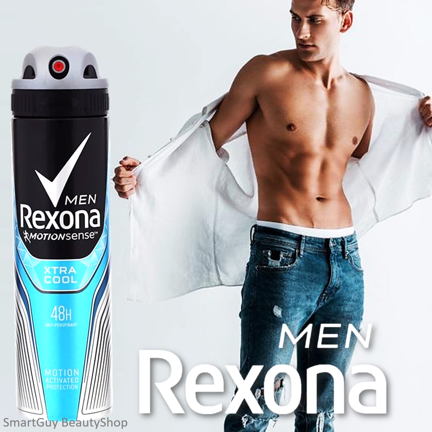 Rexona Men Extra Cool 48H Anti-Perspirant Deodorant Spray 150ml สเปรย์ระงับกลิ่นกายสำหรับผู้ชายกลิ่นหอมพิเศษจากต่างประเทศ