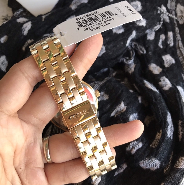 FOSSIL MULTI-FUNCTION ROSE DIAL ROSE GOLD STAINLESS STEEL MEN'S WATCH BQ1581