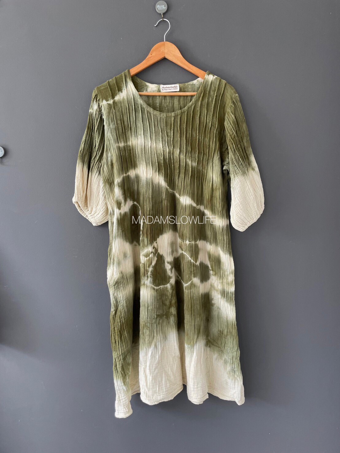 เดรสผู้หญิง มัดย้อมสีปลอดสารพิษ Size F อก 36-42 นิ้ว