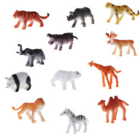 สัตว์ป่า (Wild animals) / ชุด 12 ตัว