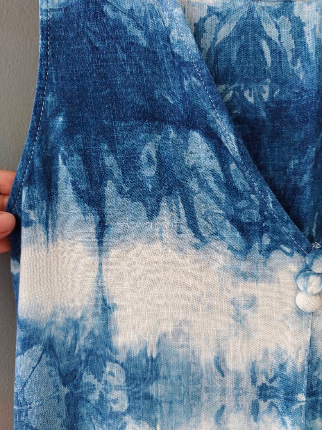 เดรสคอตตอน ย้อมครามธรรมชาติ