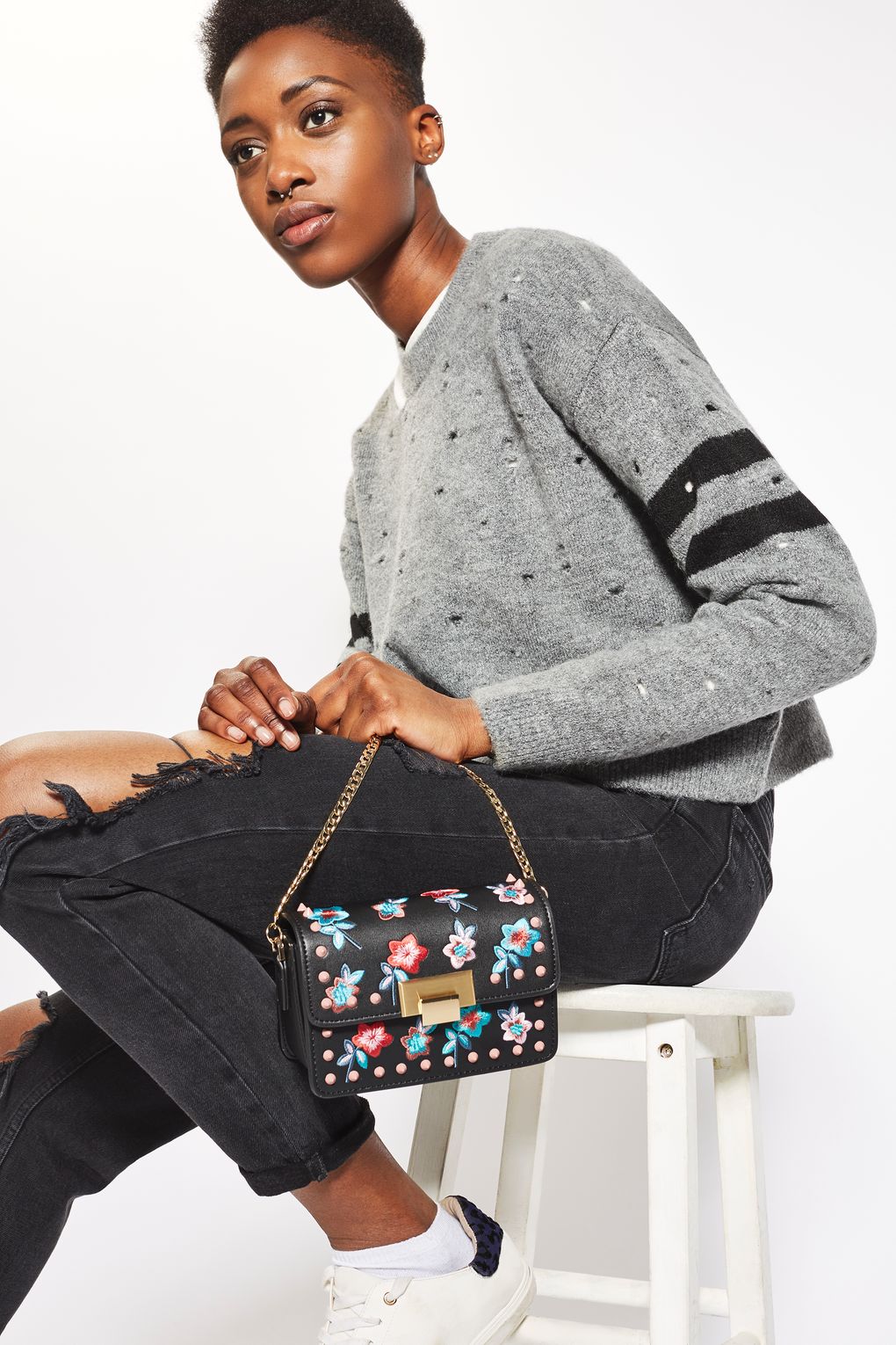 TOPSHOP Rosie Floral Study Crossbody Bag