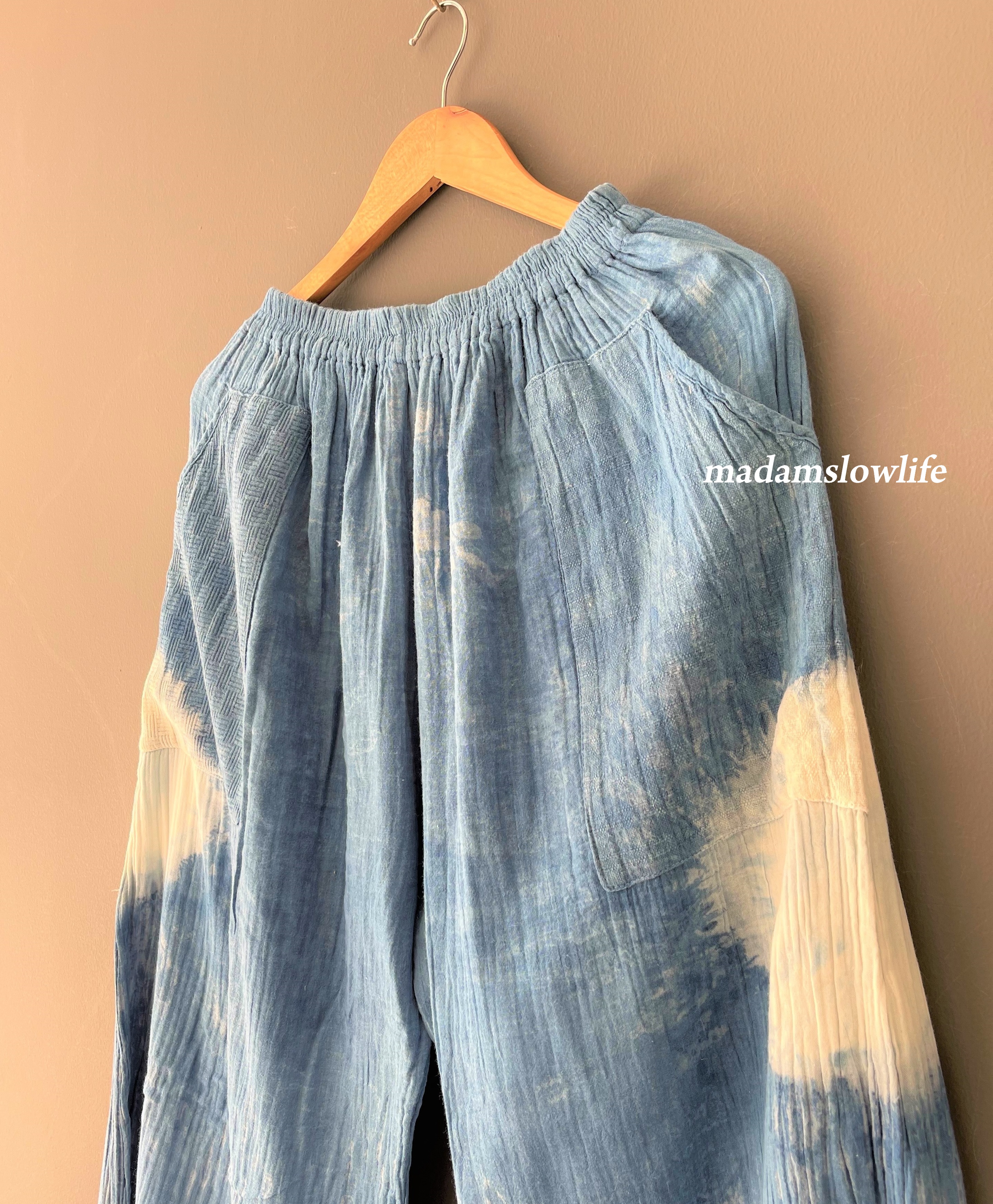 กางเกงขายาว มัดย้อมสีปลอดสารพิษ ฟรีไซต์