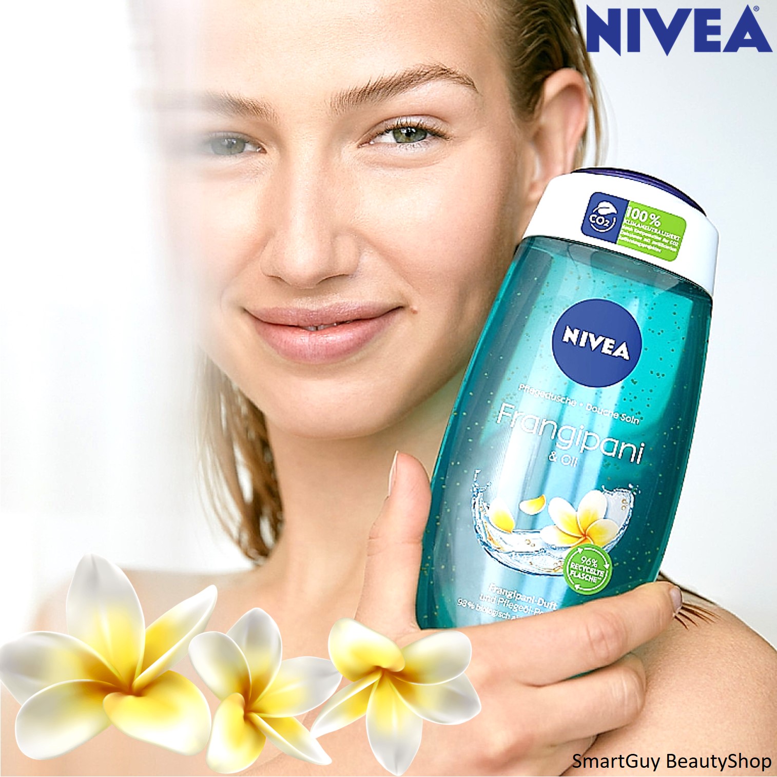 NIVEA HAWAII FLOWER & OIL SHOWER GEL 500ml เจลอาบน้ำกลิ่นหอมใหม่สูตรพิเศษจากนีเวียสินค้านำเข้าจากออสเตรเลีย