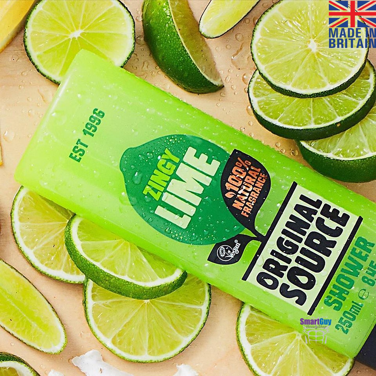 ORIGINAL SOURCE SHOWER Zingy Lime 250ml. ผลิตภัณฑ์ทำความสะอาดผิวกายสูตรพรีเมี่ยมสินค้านำเข้าลิขสิทธิ์ของแท้จากต่างประเทศ
