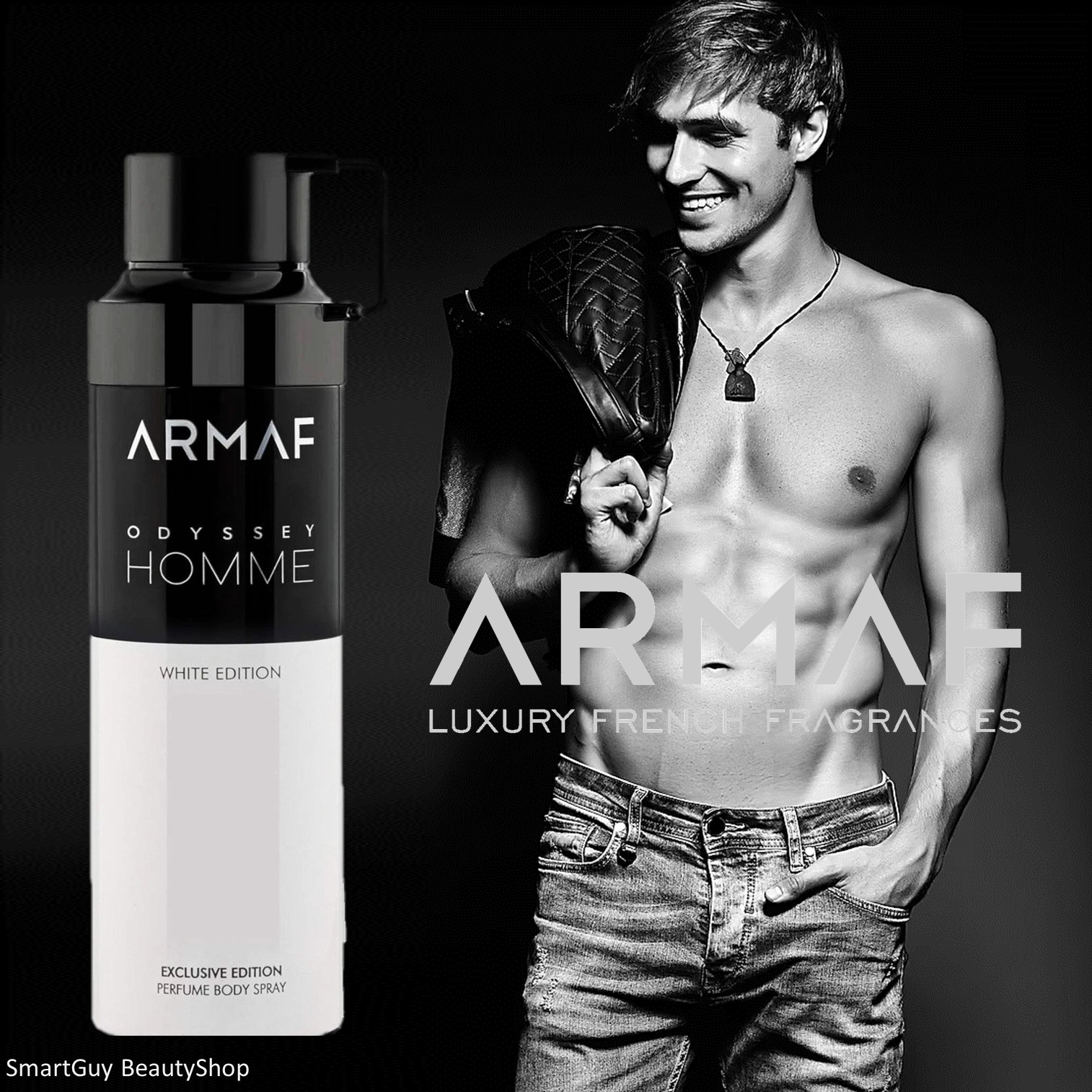 ARMAF ODYSSEY Homme White Edition PERFUME BODY SPRAY FOR MEN 200ML สเปรย์ระงับกลิ่นกายสำหรับผู้ชายกลิ่นหอมสุดพิเศษจากต่างประเทศของแท้พร้อมส่ง
