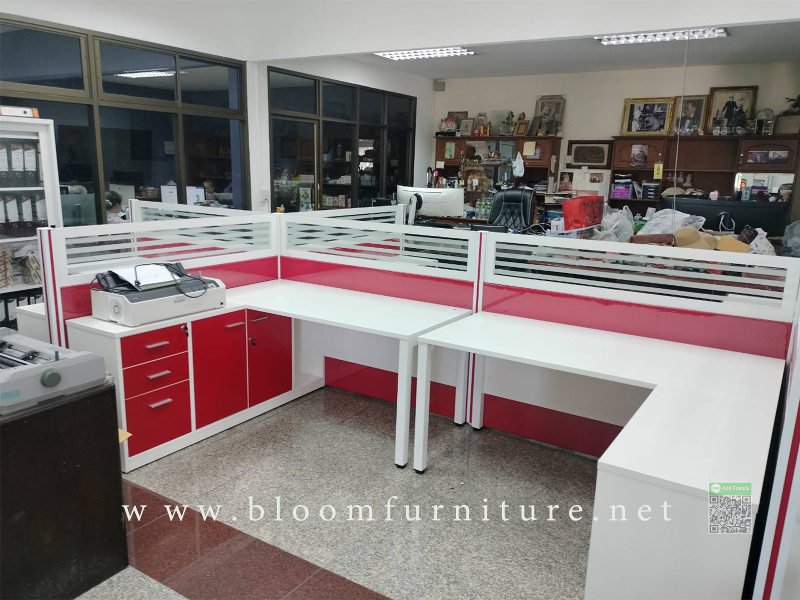 โต๊ะทำงานกลุ่ม Work Station ปรับรูปแบบ สี และ ขนาดได้ สินค้าสั่งผลิต