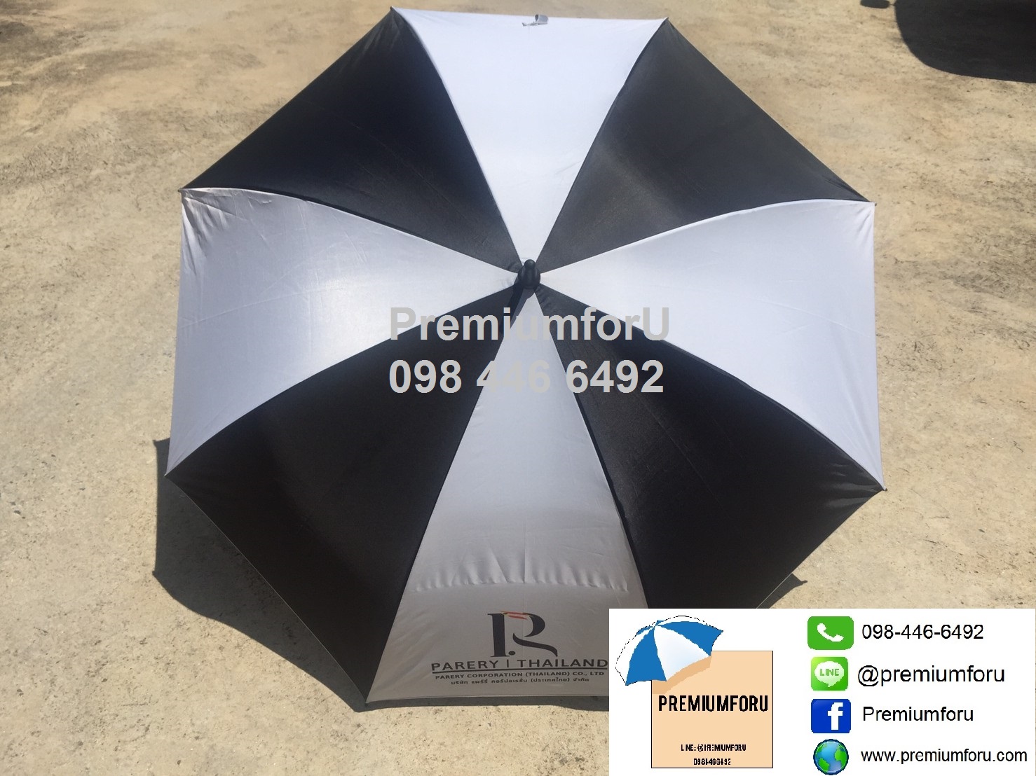 ร่มพรีเมี่ยม30นิ้ว ร่มกอล์ฟ ทรงกลม 1 ชั้น ร่ม 30 นิ้ว ร่มโครงไฟเบอร์ ร่มกอล์ฟ30นิ้ว