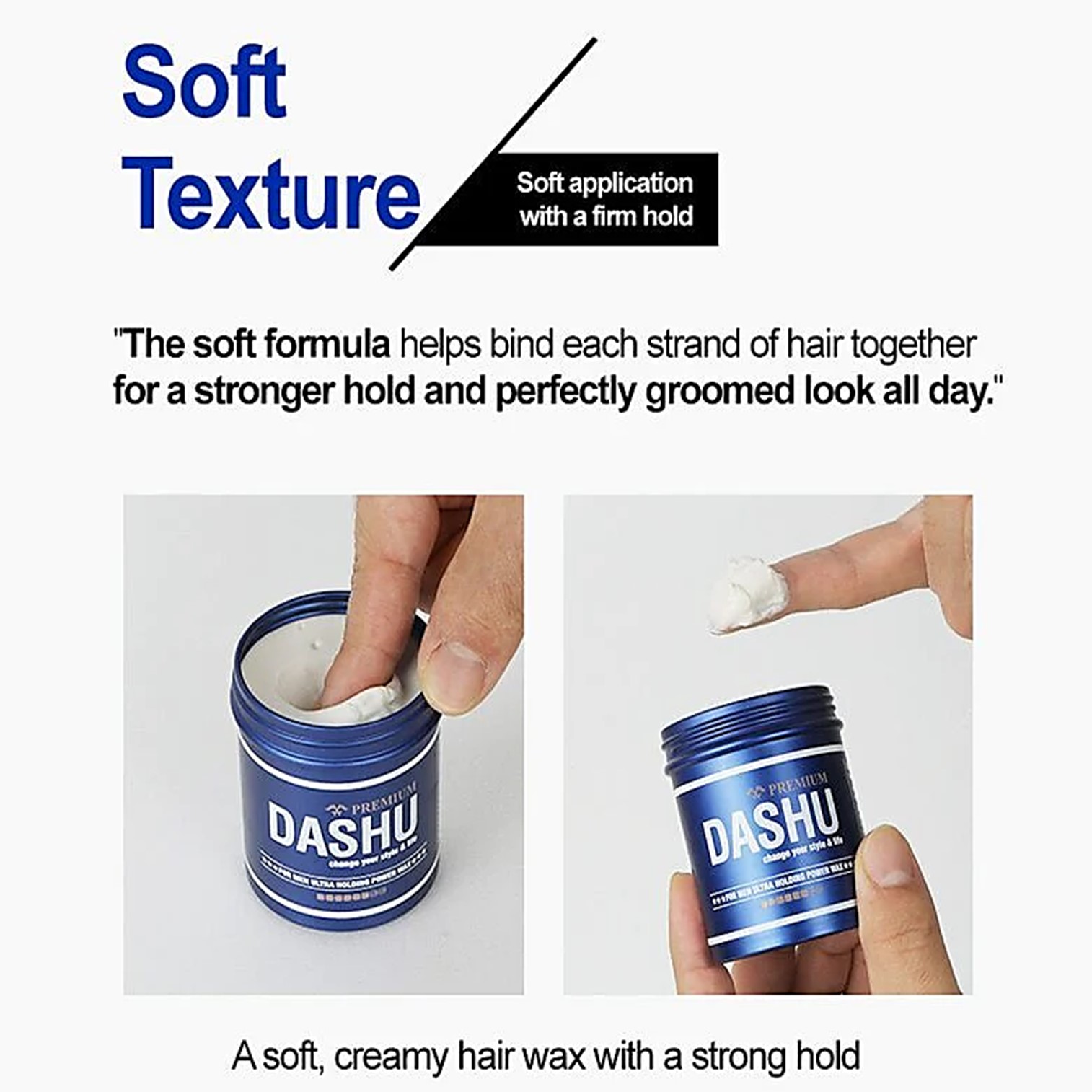 DASHU For Men Premium Ultra Holding Power Wax 100ml ผลิตภัณฑ์จัดแต่งทรงผมเนื้อบางเบาอยู่ทรงเป็นธรรมชาติสินค้านำเข้าจากเกาหลีของแท้พร้อมส่ง