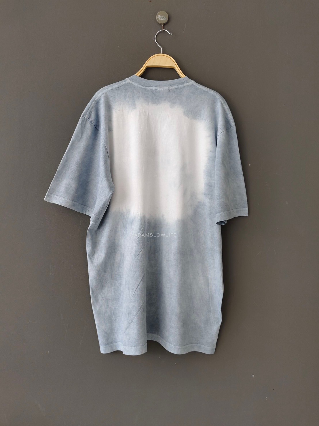 เสื้อยืดผู้ใหญ่พิมพ์ลายช้างThailand มัดย้อมสีฟ้าเทา Size : XS S M L XL 2XL 3XL