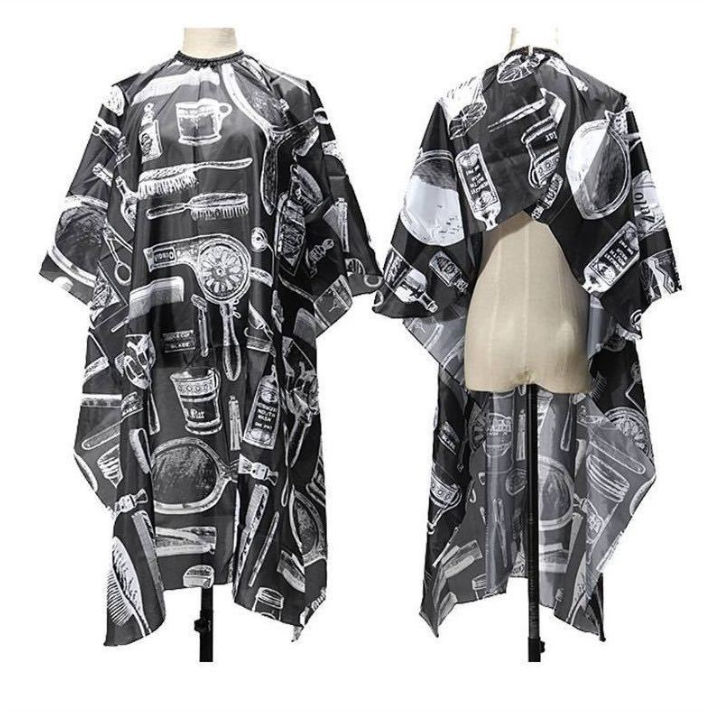 ผ้าคลุมตัดผม แบบคอยืด Vintage #CV02 (สีดำ)