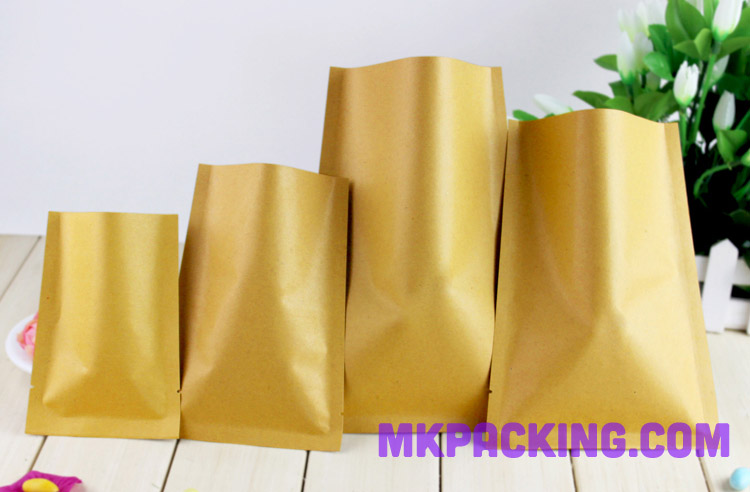 ถุงซีล 3 ด้าน -- ถุงกระดาษคราฟท์