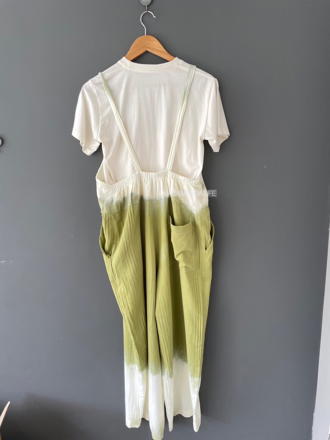 ชุดเอี๊ยมผู้ใหญ่ ปรับสายได้ย้อมสีปลอดสารพิษ Size F