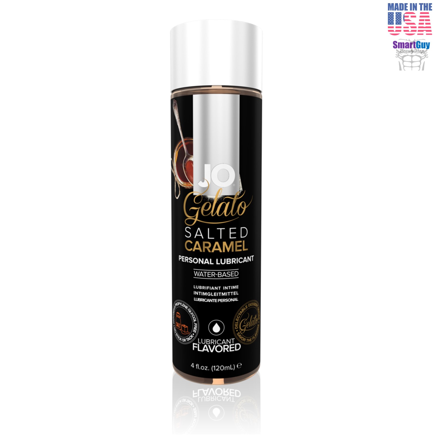 JO Gelato Salted Caramel Personal Lubricant Water Based 120ml. Made In USA เจลหล่อลื่นกลิ่นคาราเมลสูตรพรีเมี่ยมช่วยชะลอการหลั่งมาพร้อมกลิ่นหอมพิเศษ Limited Edition สินค้านำเข้าของแท้จากสหรัฐอเมริกา